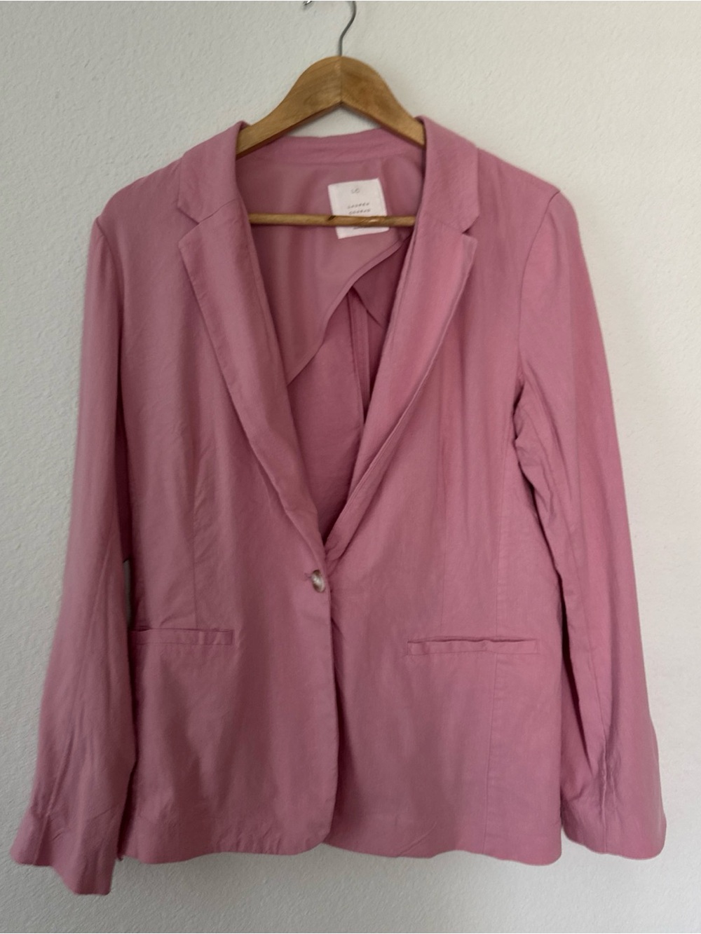 LC Lauren Conrad Dusty Rose Single-Button Blazer Medium